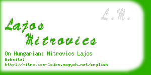 lajos mitrovics business card